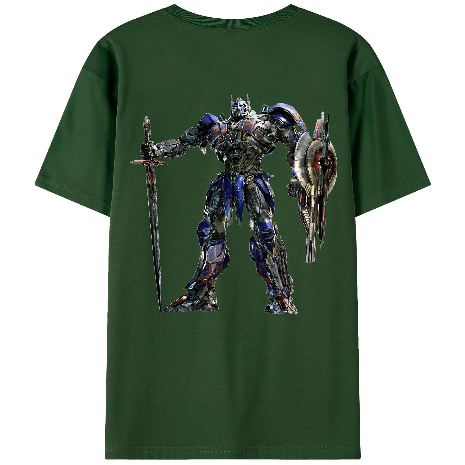 （画像用） Transformers トランスフォーマー 綿100％半袖Tシャツ（背面プリント）